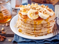 Овсяные оладьи с бананами