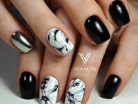 Классический вариант: 10 идей черно-белого маникюра