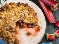 Оригинальный рецепт: тертый пирог с ревенем