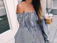 Что носить летом: платья с открытыми плечами