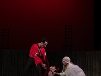 Оля Фреймут пыталась спасти умирающую Кармен на сцене оперного театра