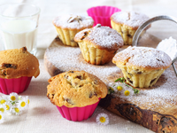 Аппетитно: быстрые кексы с изюмом на кефире