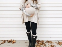 Что носить беременным осенью: 20 street-style образов на каждый день