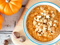 Воскресный завтрак: готовим овсяную кашу с тыквой