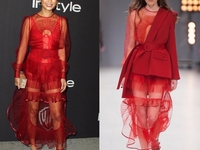 Как у Тины Кароль: Американская актриса появилась на "Золотом глобусе" в украинском платье