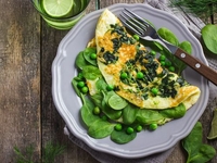 Диетическое меню: белковый омлет на сковороде