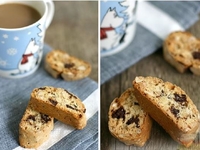 Домашнее бисквитное печенье с миндалем и шоколадом