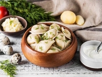 Вкусный рецепт: вареники с картошкой на кефире