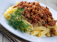 Сытный ужин: макароны по-флотски с говядиной