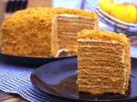 Ленивый медовик без раскатки теста за 15 минут