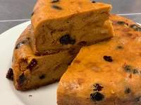 Карамельный пудинг с изюмом, клюквой и орехами от Елизаветы Глинской