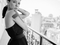 Ирина Горовая готовится к турниру по большому теннису