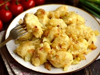 Вкусный завтрак: ленивые вареники с картофелем