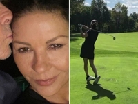Зета-Джонс за грою в гольф заробила "гарний коментар" від чоловіка Дуґласа – відео