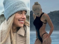 Квиткова в облегающих нарядах на голую грудь отдохнула в Исландии