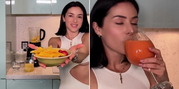 "Беременная" Огневич в платье с пикантным вырезом показала рецепт алкогольного смузи